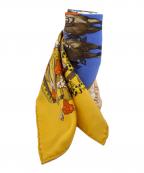 HERMESエルメス）の古着「シルクスカーフ」｜ブルー×イエロー
