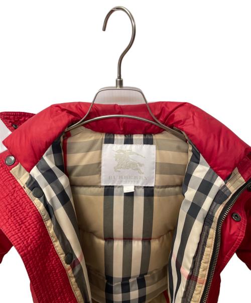 BURBERRY CHILDREN（バーバリー チルドレン）BURBERRY CHILDREN (バーバリー チルドレン) ダウンジャケット レッド サイズ:104の古着・服飾アイテム