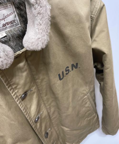 AVIREX（アヴィレックス）AVIREX (アヴィレックス) デッキジャケット ベージュ サイズ:XLの古着・服飾アイテム