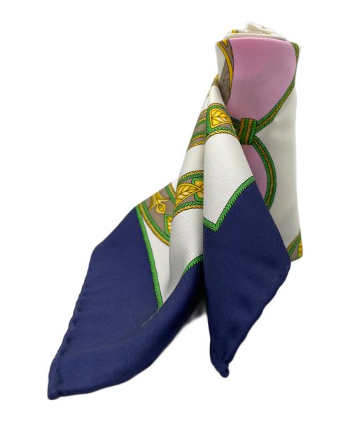 CELINE（セリーヌ）CELINE (セリーヌ) スカーフ アイボリー×ネイビーの古着・服飾アイテム