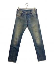 DIESEL（ディーゼル）の古着「ダメージ加工デニムパンツ」｜ブルー