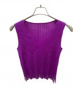 PLEATS PLEASEプリーツプリーズ）の古着「ノースリーブブラウス」｜パープル