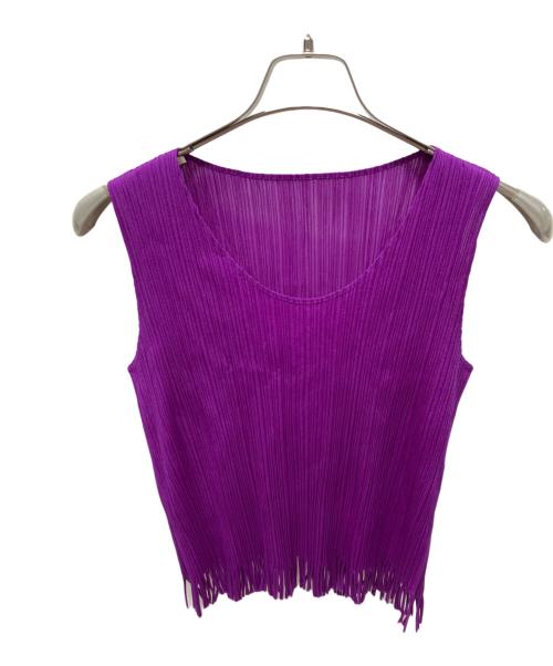 PLEATS PLEASE（プリーツプリーズ）PLEATS PLEASE (プリーツプリーズ) ノースリーブブラウス パープル サイズ:3の古着・服飾アイテム
