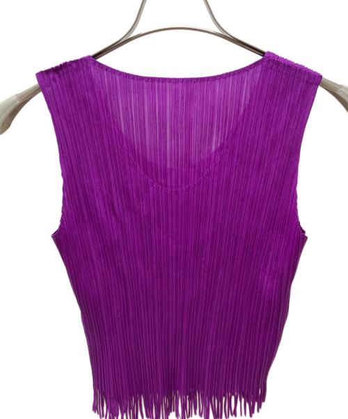 PLEATS PLEASE（プリーツプリーズ）PLEATS PLEASE (プリーツプリーズ) ノースリーブブラウス パープル サイズ:3の古着・服飾アイテム