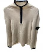 STONE ISLANDストーンアイランド）の古着「ハーフジップセーター」｜アイボリー×ブラック