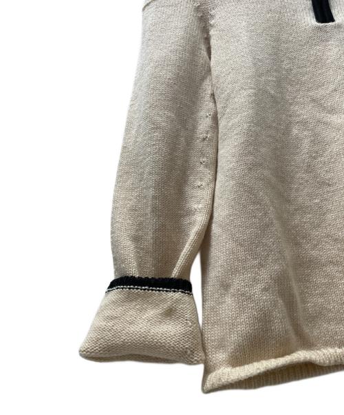 STONE ISLAND（ストーンアイランド）STONE ISLAND (ストーンアイランド) ハーフジップセーター アイボリー×ブラック サイズ:不明の古着・服飾アイテム