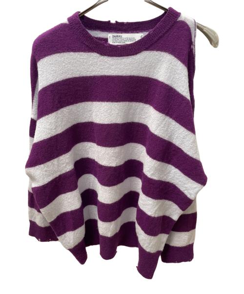 DAIRIKU（ダイリク）DAIRIKU (ダイリク) ダメージニット パープル サイズ:Ｍの古着・服飾アイテム