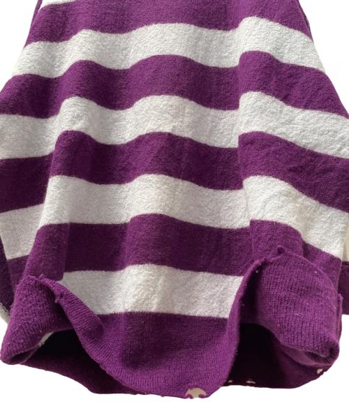 DAIRIKU（ダイリク）DAIRIKU (ダイリク) ダメージニット パープル サイズ:Ｍの古着・服飾アイテム