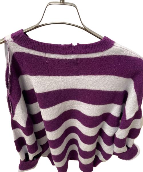 DAIRIKU（ダイリク）DAIRIKU (ダイリク) ダメージニット パープル サイズ:Ｍの古着・服飾アイテム