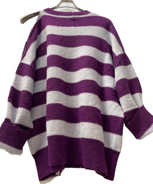 DAIRIKU（ダイリク）DAIRIKU (ダイリク) ダメージニット パープル サイズ:Ｍの古着・服飾アイテム