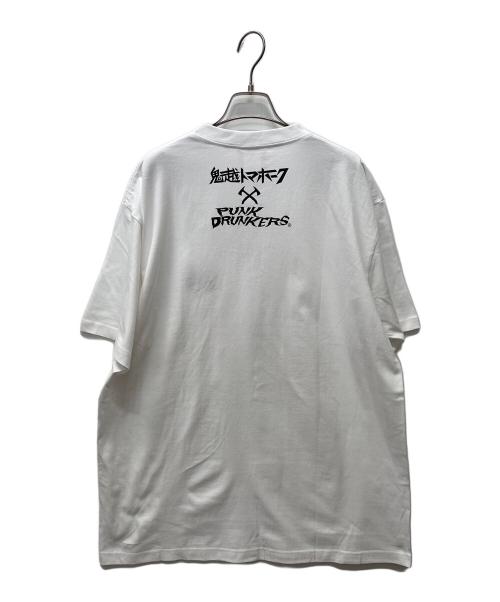 PUNK DRUNKERS（パンクドランカーズ）PUNK DRUNKERS (パンクドランカーズ) 鬼越トマホーク 刺繍シャツ ホワイト サイズ:XXL 未使用品の古着・服飾アイテム