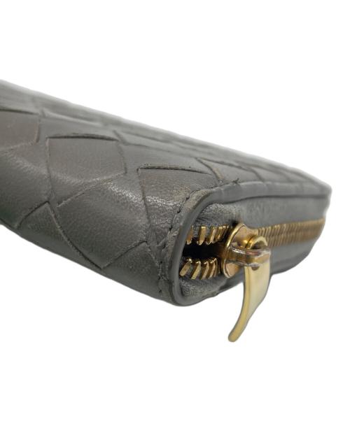 BOTTEGA VENETA（ボッテガベネタ）BOTTEGA VENETA (ボッテガベネタ) ラウンドファスナー長財布 グレーの古着・服飾アイテム