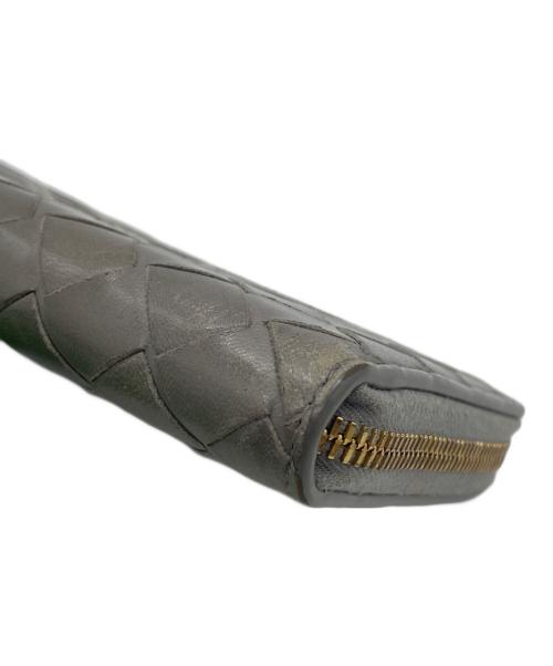 BOTTEGA VENETA（ボッテガベネタ）BOTTEGA VENETA (ボッテガベネタ) ラウンドファスナー長財布 グレーの古着・服飾アイテム