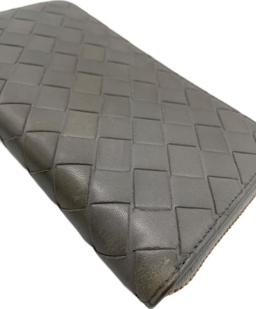 BOTTEGA VENETA（ボッテガベネタ）BOTTEGA VENETA (ボッテガベネタ) ラウンドファスナー長財布 グレーの古着・服飾アイテム