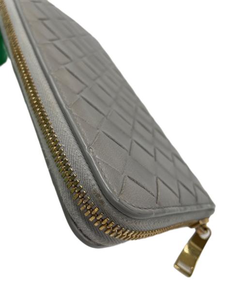 BOTTEGA VENETA（ボッテガベネタ）BOTTEGA VENETA (ボッテガベネタ) ラウンドファスナー長財布 グレーの古着・服飾アイテム