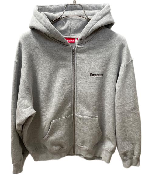 SUPREME（シュプリーム）SUPREME (シュプリーム) Crest Zip Up Hooded Sweatshirt グレー サイズ:Mの古着・服飾アイテム