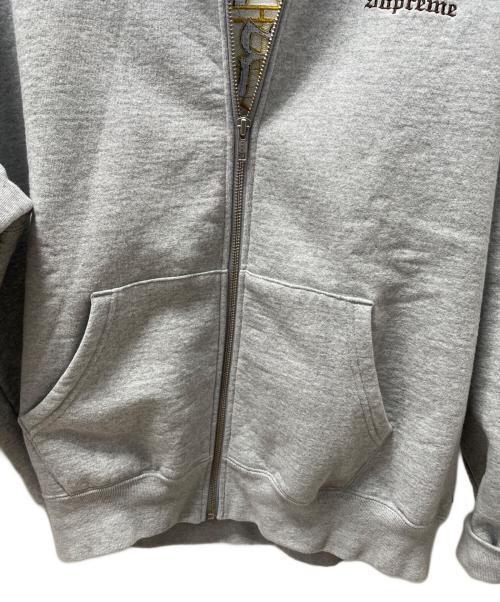 SUPREME（シュプリーム）SUPREME (シュプリーム) Crest Zip Up Hooded Sweatshirt グレー サイズ:Mの古着・服飾アイテム