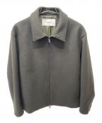 STUDIOUSステュディオス）の古着「カシミヤウールジップブルゾン」｜ブラック