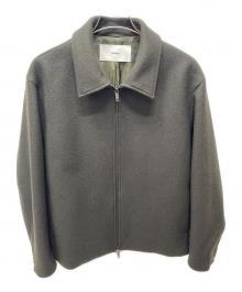 STUDIOUS（ステュディオス）の古着「カシミヤウールジップブルゾン」｜ブラック