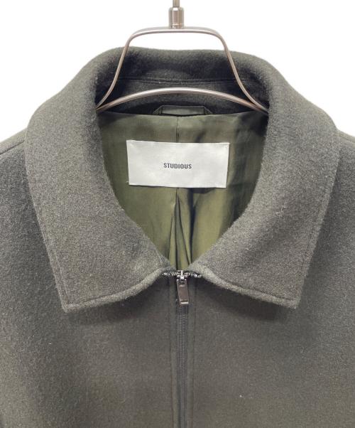 STUDIOUS（ステュディオス）STUDIOUS (ステュディオス) カシミヤウールジップブルゾン ブラック サイズ:3の古着・服飾アイテム
