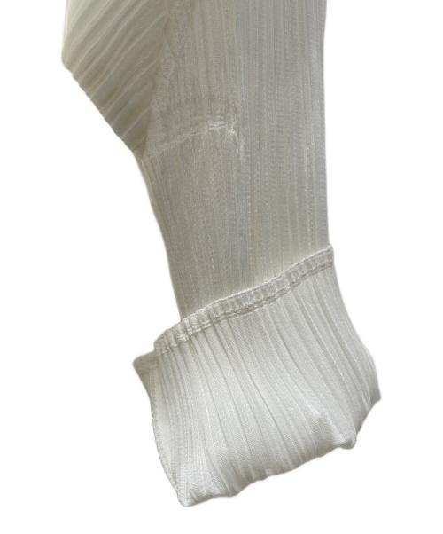 PLEATS PLEASE（プリーツプリーズ）PLEATS PLEASE (プリーツプリーズ) プリーツカーディガン ホワイト サイズ:3の古着・服飾アイテム