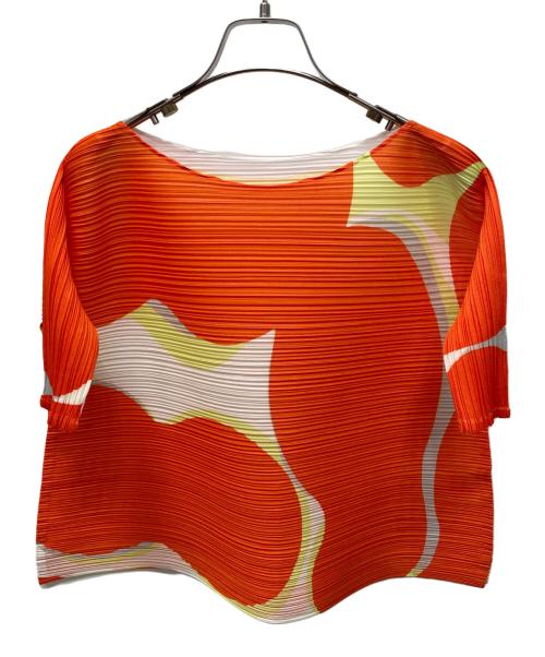 PLEATS PLEASE（プリーツプリーズ）PLEATS PLEASE (プリーツプリーズ) プリーツカットソー オレンジ サイズ:3の古着・服飾アイテム