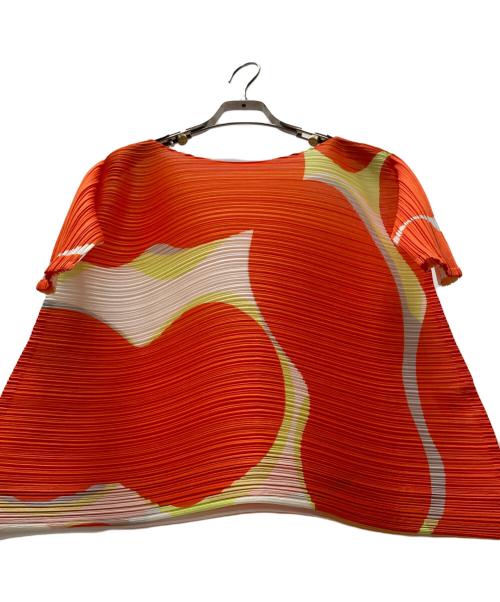 PLEATS PLEASE（プリーツプリーズ）PLEATS PLEASE (プリーツプリーズ) プリーツカットソー オレンジ サイズ:3の古着・服飾アイテム