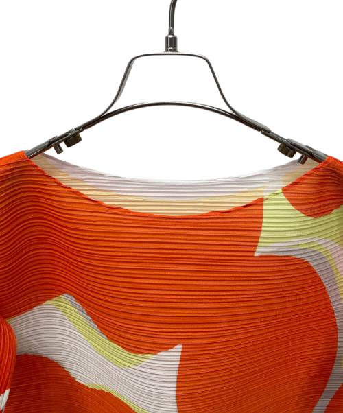 PLEATS PLEASE（プリーツプリーズ）PLEATS PLEASE (プリーツプリーズ) プリーツカットソー オレンジ サイズ:3の古着・服飾アイテム