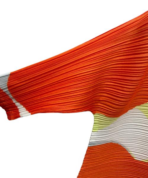 PLEATS PLEASE（プリーツプリーズ）PLEATS PLEASE (プリーツプリーズ) プリーツカットソー オレンジ サイズ:3の古着・服飾アイテム