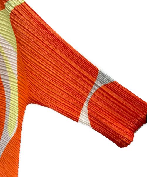 PLEATS PLEASE（プリーツプリーズ）PLEATS PLEASE (プリーツプリーズ) プリーツカットソー オレンジ サイズ:3の古着・服飾アイテム