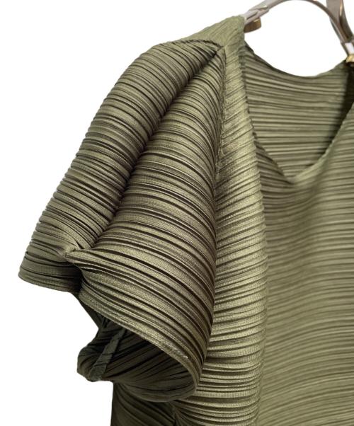 PLEATS PLEASE（プリーツプリーズ）PLEATS PLEASE (プリーツプリーズ) プリーツカットソー カーキ サイズ:3の古着・服飾アイテム