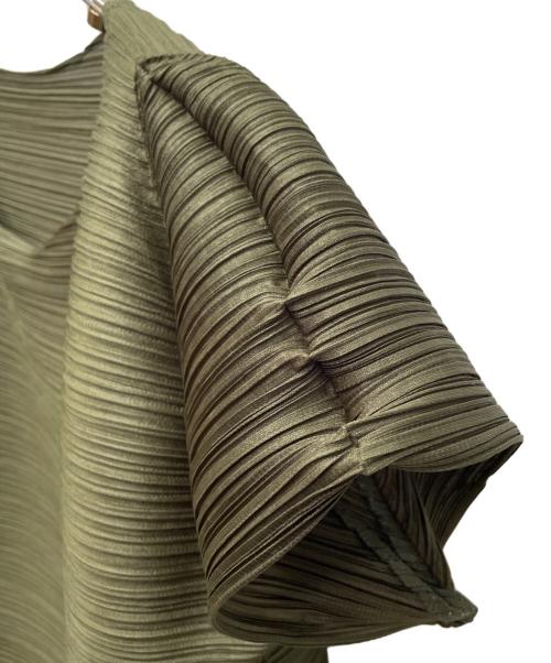 PLEATS PLEASE（プリーツプリーズ）PLEATS PLEASE (プリーツプリーズ) プリーツカットソー カーキ サイズ:3の古着・服飾アイテム