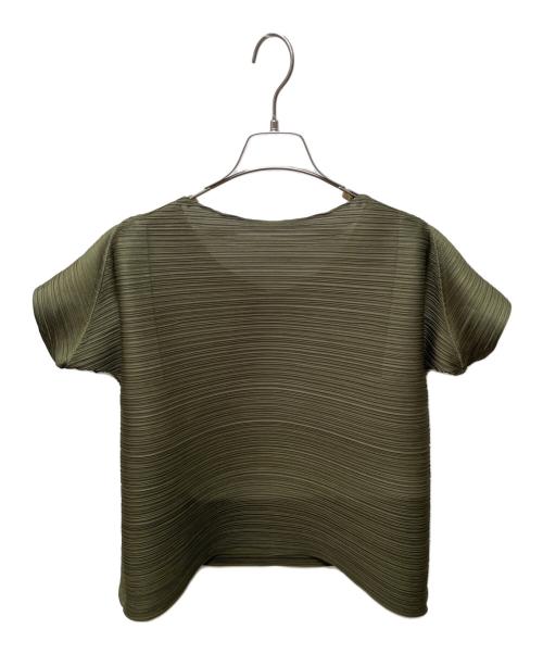 PLEATS PLEASE（プリーツプリーズ）PLEATS PLEASE (プリーツプリーズ) プリーツカットソー カーキ サイズ:3の古着・服飾アイテム