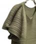 中古・古着 PLEATS PLEASE (プリーツプリーズ) プリーツカットソー カーキ サイズ:3：14000円