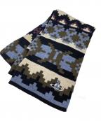 Vivienne Westwoodヴィヴィアンウエストウッド）の古着「マフラー」｜ブラック×ブルー