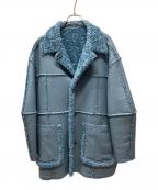 MAISON SPECIALメゾンスペシャル）の古着「リバーシブルヴィーガンムートンコート」｜スカイブルー