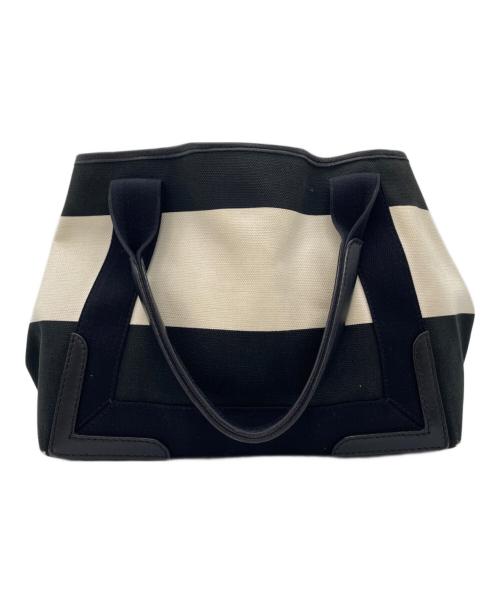 BALENCIAGA（バレンシアガ）BALENCIAGA (バレンシアガ) キャンバストートバッグ ブラック×アイボリーの古着・服飾アイテム
