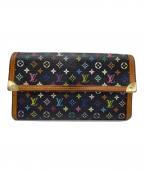 LOUIS VUITTONルイ ヴィトン）の古着「ポルトフォイユ・インターナショナル」｜ブラック×ブラウン