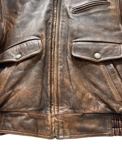HARLEY-DAVIDSON（ハーレーダビッドソン）HARLEY-DAVIDSON (ハーレーダビッドソン) レザージャケット ブラウン サイズ:40の古着・服飾アイテム