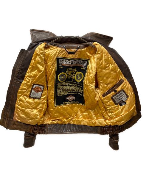 HARLEY-DAVIDSON（ハーレーダビッドソン）HARLEY-DAVIDSON (ハーレーダビッドソン) レザージャケット ブラウン サイズ:40の古着・服飾アイテム