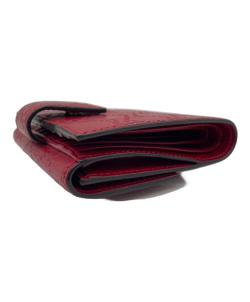 GUCCI（グッチ）GUCCI (グッチ) 2つ折り財布 レッドの古着・服飾アイテム