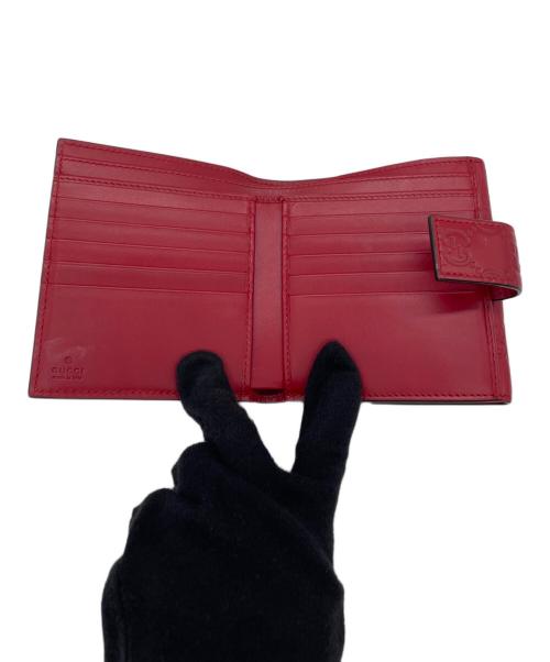 GUCCI（グッチ）GUCCI (グッチ) 2つ折り財布 レッドの古着・服飾アイテム