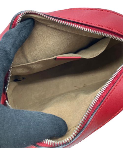 GUCCI（グッチ）GUCCI (グッチ) チェーンショルダーバッグ レッド×ベージュの古着・服飾アイテム