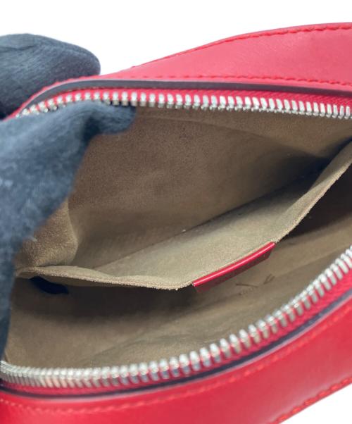 GUCCI（グッチ）GUCCI (グッチ) チェーンショルダーバッグ レッド×ベージュの古着・服飾アイテム