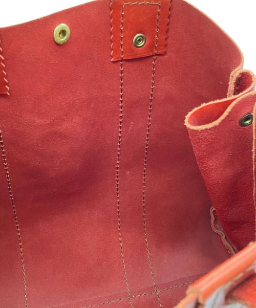 Herz（ヘルツ）Herz (ヘルツ) レザートートバッグ レッドの古着・服飾アイテム