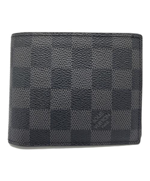 LOUIS VUITTON（ルイ ヴィトン）LOUIS VUITTON (ルイ ヴィトン) 2つ折り財布 ブラックの古着・服飾アイテム