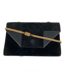 Saint Laurent Paris（サンローランパリ）の古着「チェーンショルダーバッグ」｜ブラック×ゴールド(色)