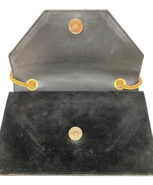 Saint Laurent Paris（サンローランパリ）Saint Laurent Paris (サンローランパリ) チェーンショルダーバッグ ブラック×ゴールド(色)の古着・服飾アイテム