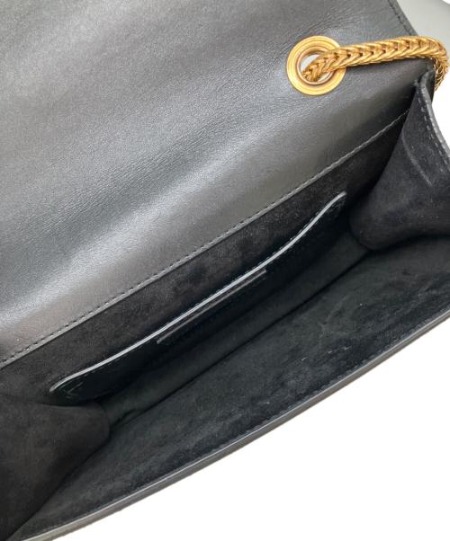 Saint Laurent Paris（サンローランパリ）Saint Laurent Paris (サンローランパリ) チェーンショルダーバッグ ブラック×ゴールド(色)の古着・服飾アイテム