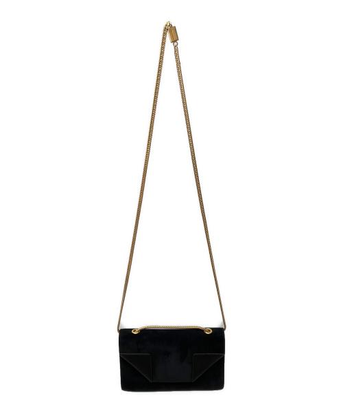 Saint Laurent Paris（サンローランパリ）Saint Laurent Paris (サンローランパリ) チェーンショルダーバッグ ブラック×ゴールド(色)の古着・服飾アイテム